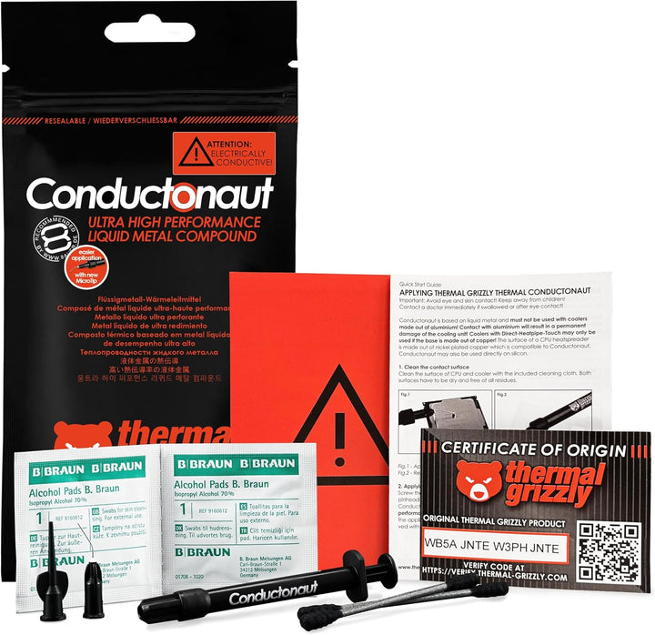 Thermal Grizzly Conductonaut Flüssigmetall-Wärmeleitpaste - 1 Gramm