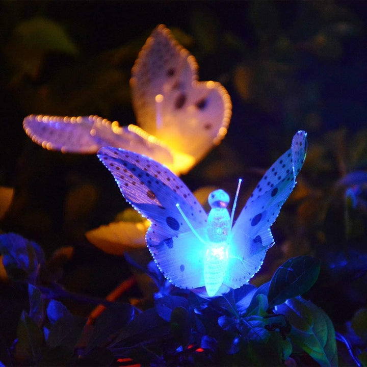 Aussen Solar Licht Garten, wasserdicht 20 PCS Faser Schmetterling geformte Solar Powered Lichterkett