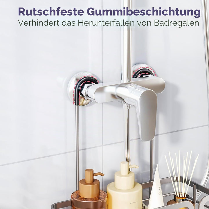 SWTYMIKI Duschablage zum Hängen - Für Mieter und Badezimmer, Kein Bohren | 304 Edelstahl Duschregal