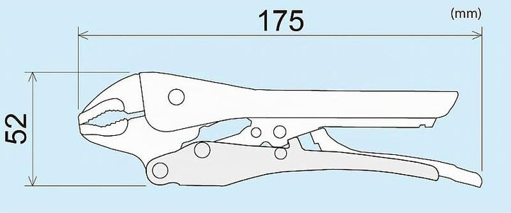 Automatik Gripzange (175mm) mit vertikalen Rillen für Gewinnung/Entfernen beschädigter Schrauben. Au