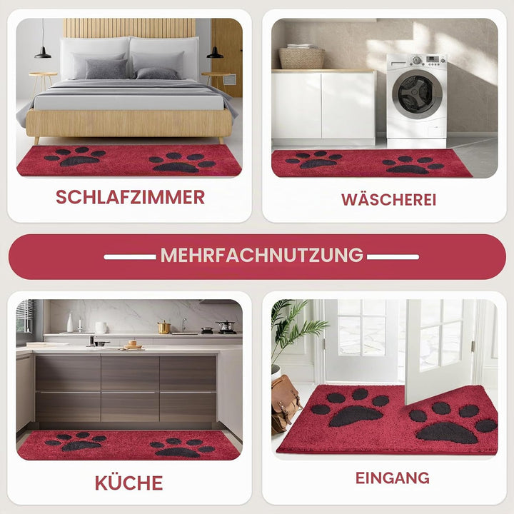 FCSDETAIL Schmutzfangmatte waschbar 84 x 150 cm, Fussmatte Innen, absorbierend Fussmatte, rutschfest