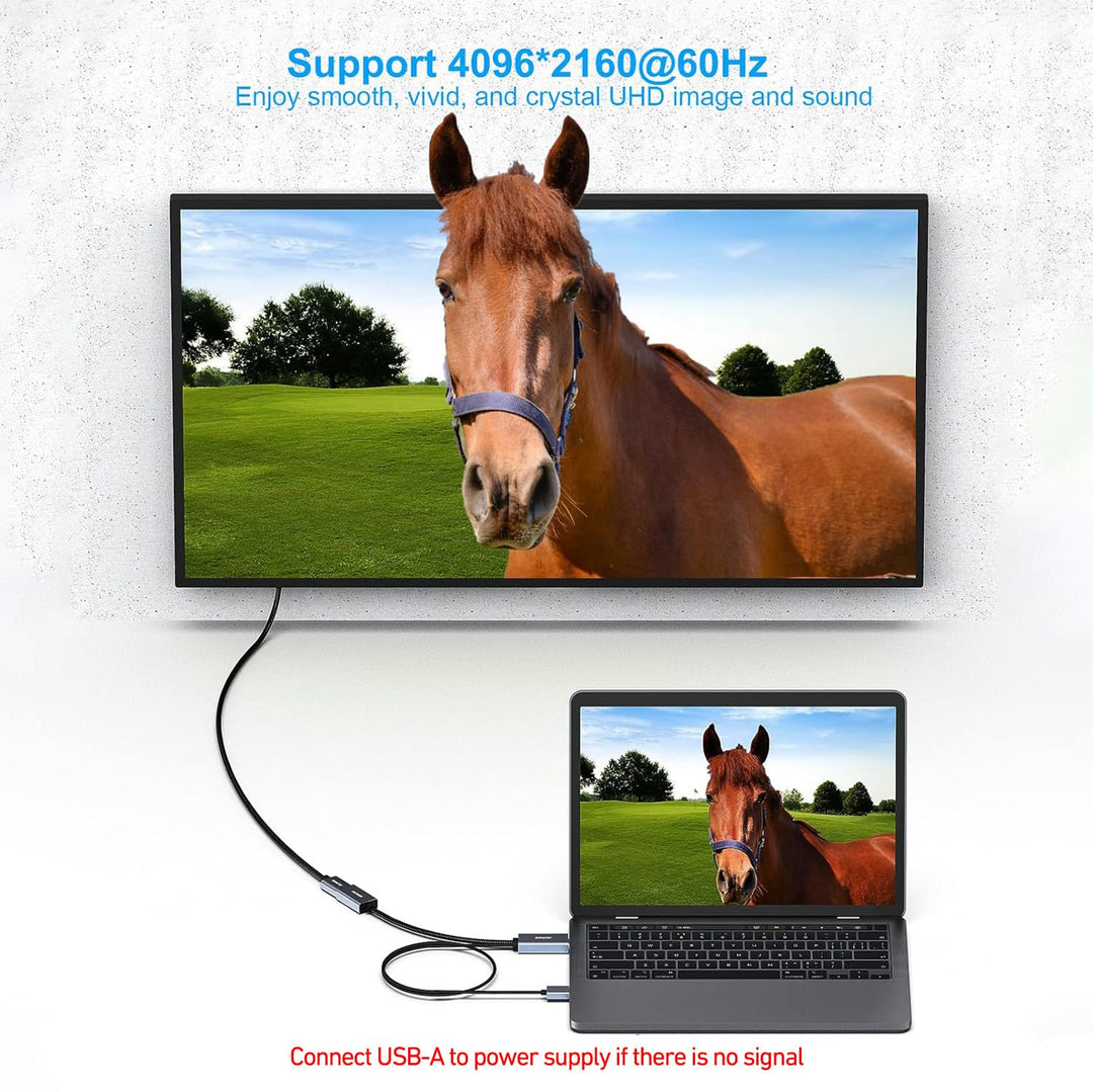 BENFEI HDMI auf DisplayPort Adapter, HDMI-Quelle auf DisplayPort-Monitor, kompatibel mit PC Grafikka