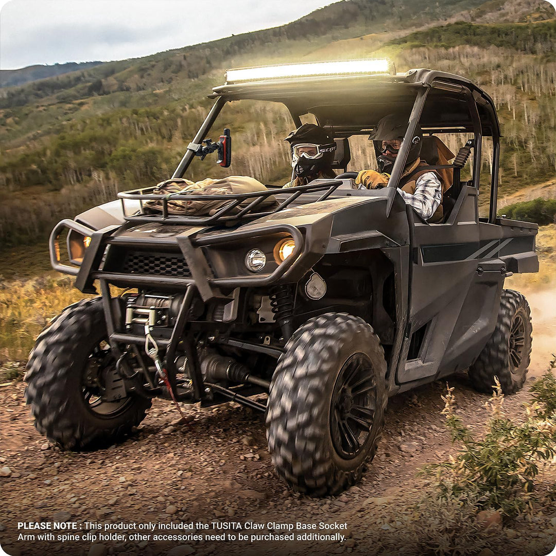 TUSITA Motorrad ATV/UTV Halterung Kompatibel mit Garmin Handheld GPS Geräte - Klaue Klemmbasis Short