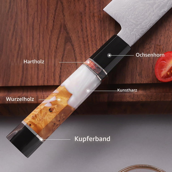 FINDKING 8-Zoll-Japanisches Kochmesser, Professionelles Gyuto-Küchenmesser, Scharf, Robust &amp; Elegant