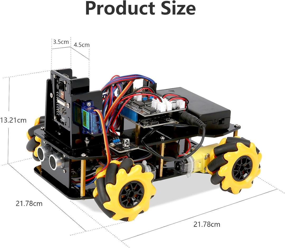 ACEBOTT Roboter Spielzeug 3MP Kamera-Erweiterungspaket Smart Robot Car Kit, Robotik-Bausatz für Kind