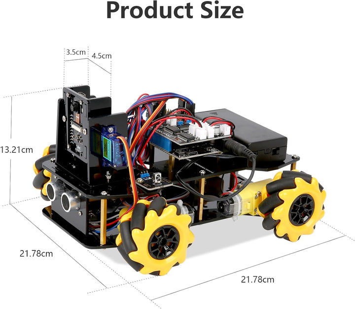 ACEBOTT Roboter Spielzeug 3MP Kamera-Erweiterungspaket Smart Robot Car Kit, Robotik-Bausatz für Kind