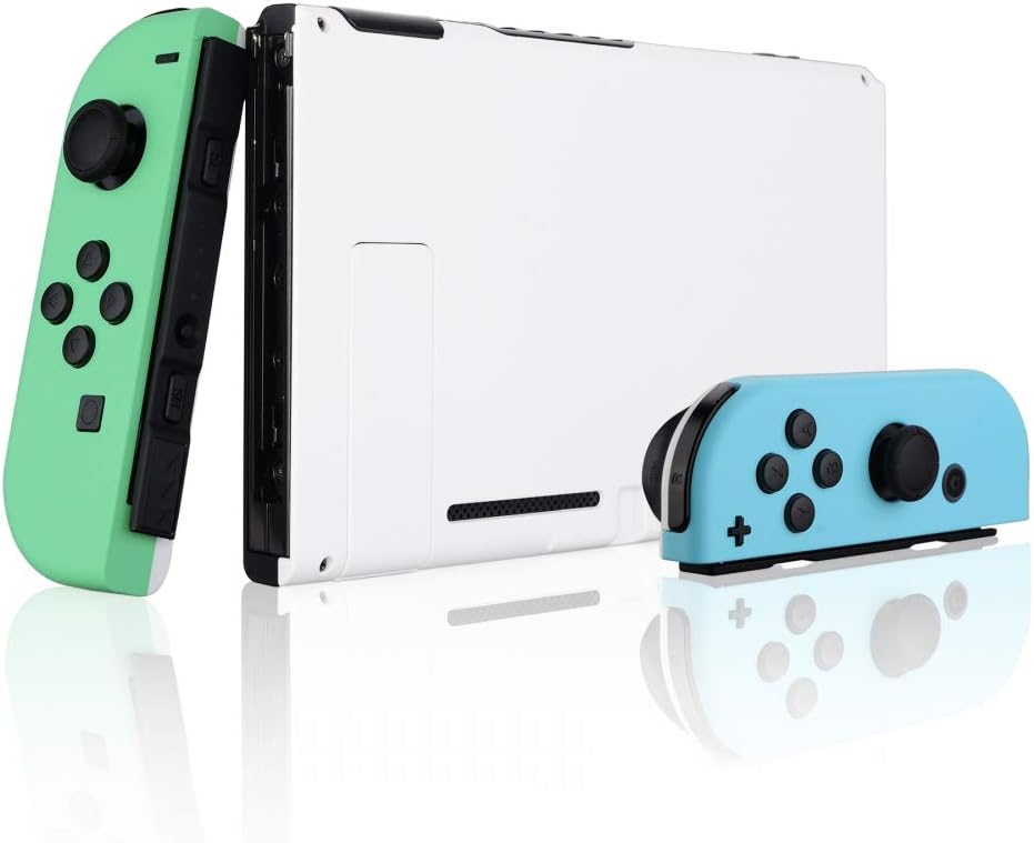 eXtremeRate Hülle Case für Nintendo Switch Joycon/Konsole, Rückgehäuse&Kickstand für Switch Console,