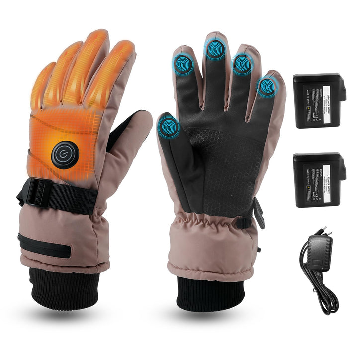 Beheizte Handschuhe für Männer Frauen, 7.4V 5000mAh /6000mAh Wiederaufladbare Handwärmer Touchscreen