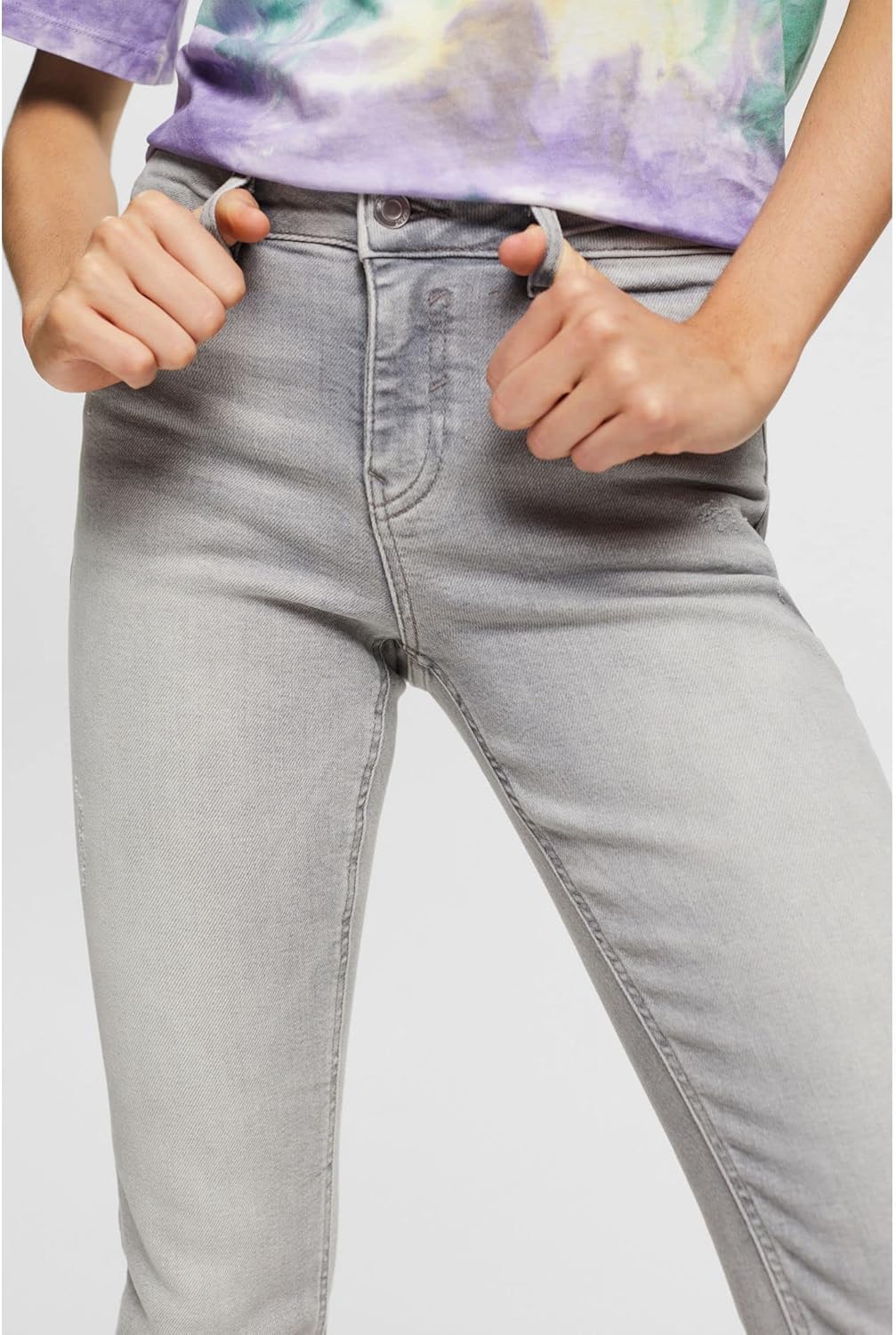 ESPRIT Damen Jeans 26W / 32L 922/Grey Medium Wash, 26W / 32L 922/Grey Medium Wash