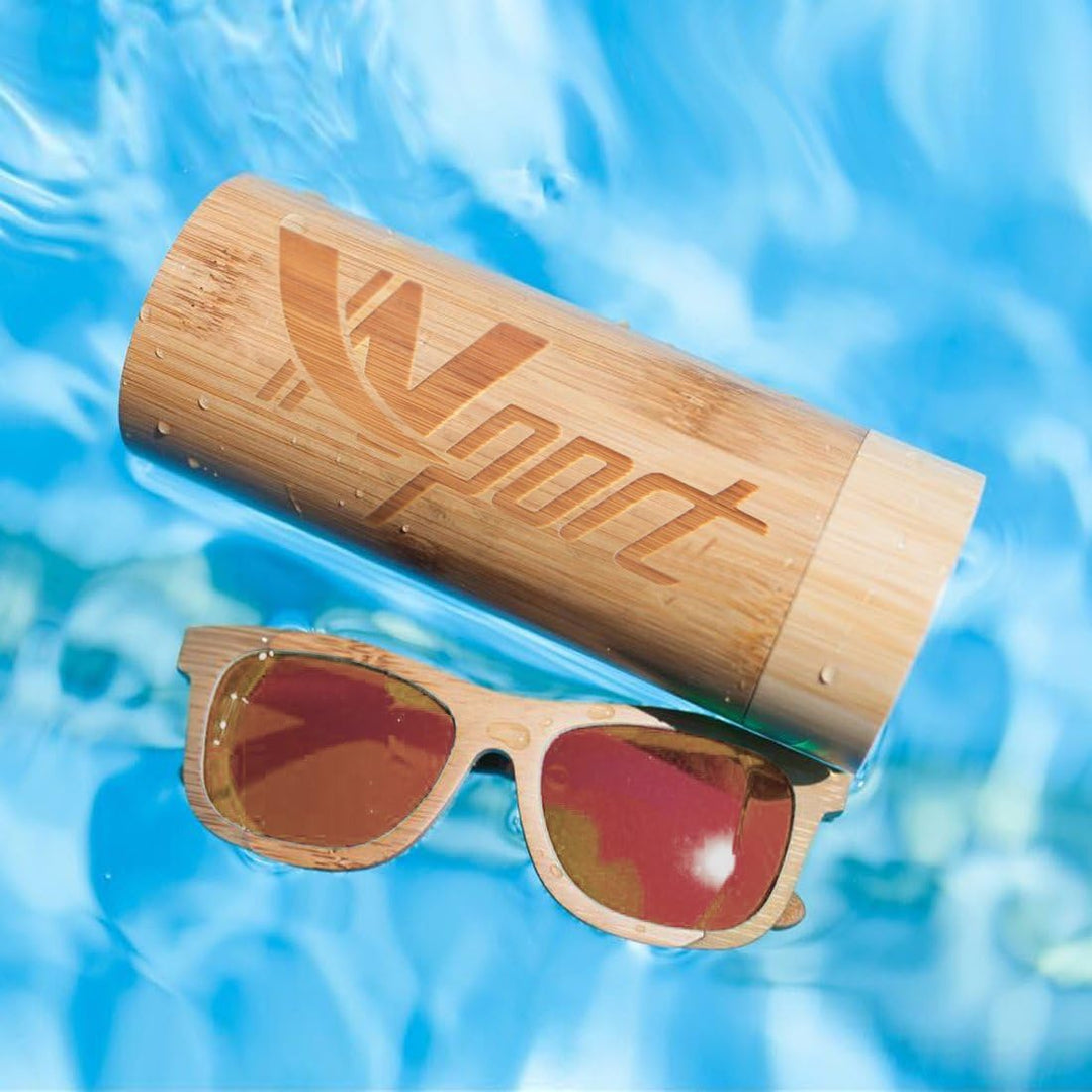 Ynport Bambus-Sonnenbrille für Herren/Damen, klassisches Design, mit Holz beschichtet, Vintage-Stil,