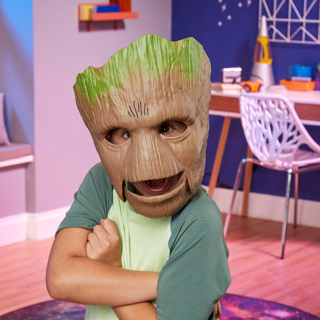 Marvel Guardians of The Galaxy Vol. 3 Groot Rollenspielmaske, sprechende Groot Maske, Superhelden-Ma