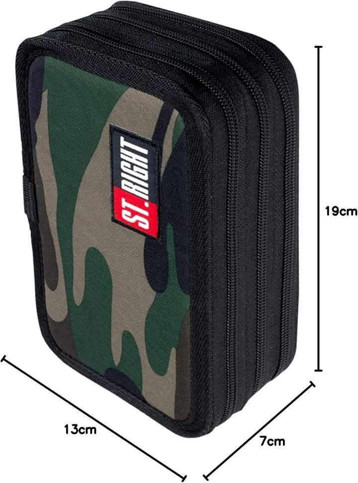 Goldkids St. Right XXL Federtasche Federmappe Federmäppchen 46-teilig gefüllte Schüleretui 3-stöckig