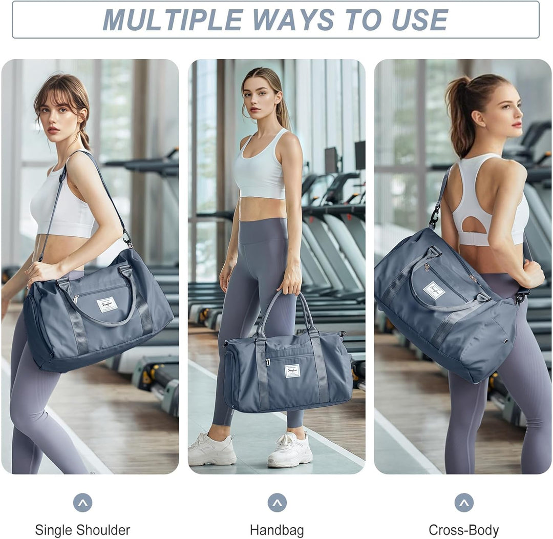 HYC00 Sport Duffel Bag Damen Handgepäck Sporttasche für Damen Herren mit Nassfach & Schuhfach, Reise