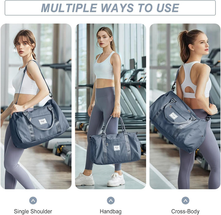 HYC00 Sport Duffel Bag Damen Handgepäck Sporttasche für Damen Herren mit Nassfach & Schuhfach, Reise