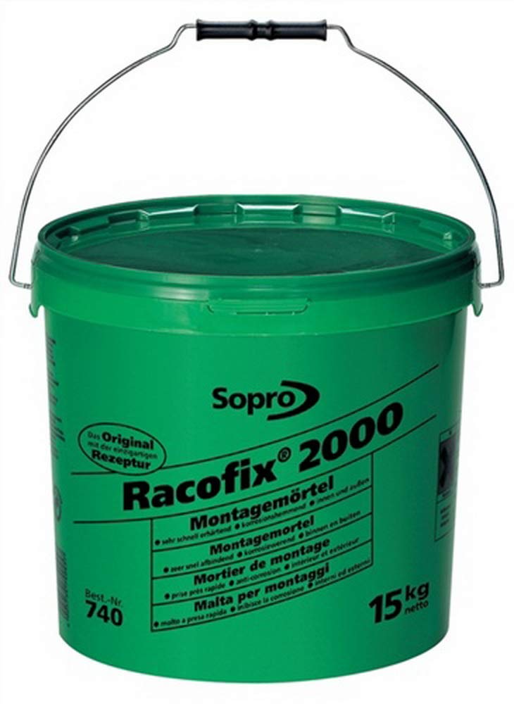 SOPRO Montagemörtel Racofix 2000 Inhalt 5kg grüner Eimer Verarbeitungszeit ca. 2 Min.