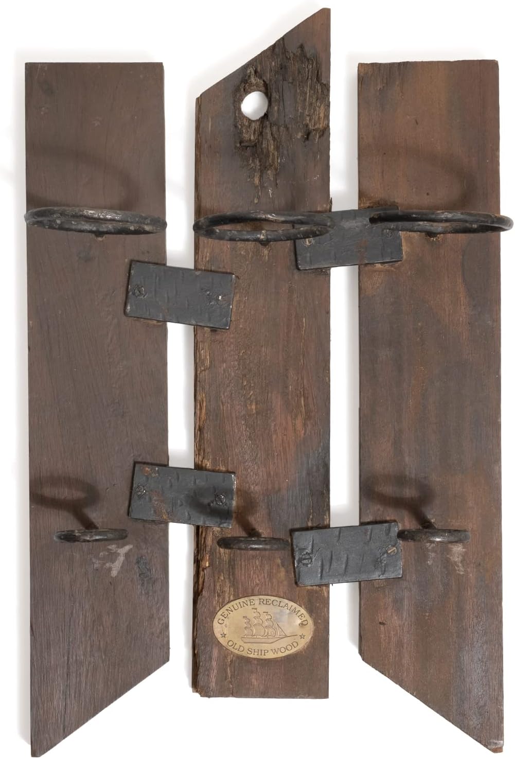 Moritz Weinregal Weinhalter Wandregal 55 x 34 x 16 cm aus altem Schiffs Holz Aufbewahrungsregal Wein