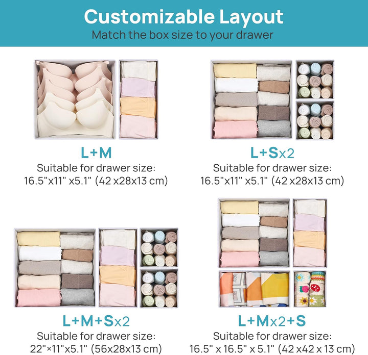 Vtopmart 12 Pack Kleiderschrank Organizer, Faltbare Schrank Organizer Kleiderschrank, Aufbewahrungsb