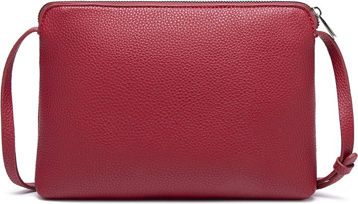 David Jones - Damen Umhängetasche - Kleine Flache Handtasche PU Leder - Tasche Klassiche Elegante Be