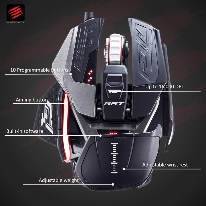 MadCatz R.A.T. X3 High Performance Gaming Mouse, Black R.A.T. X3 Black, R.A.T. X3 Black