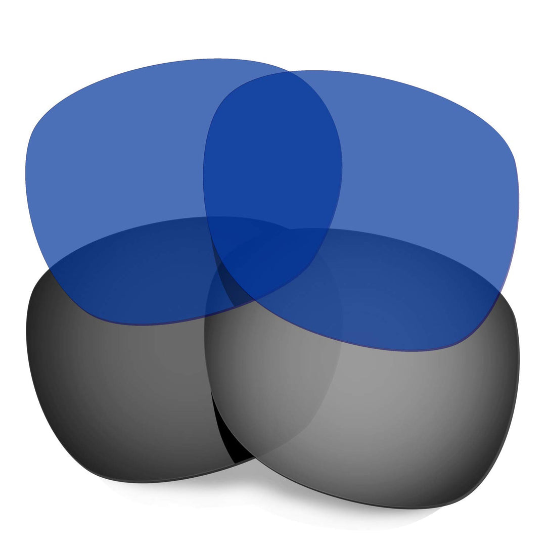 HKUCO Replacement Lenses For Oakley Garage Rock Black/Transparent Blue Polarized