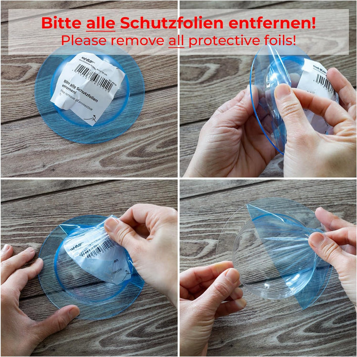 HMF 46710 Halbkugel aus Acryl mit Krempe, DIY Acrylhaube | Ø 10 cm | Transparent 100 mm, 100 mm