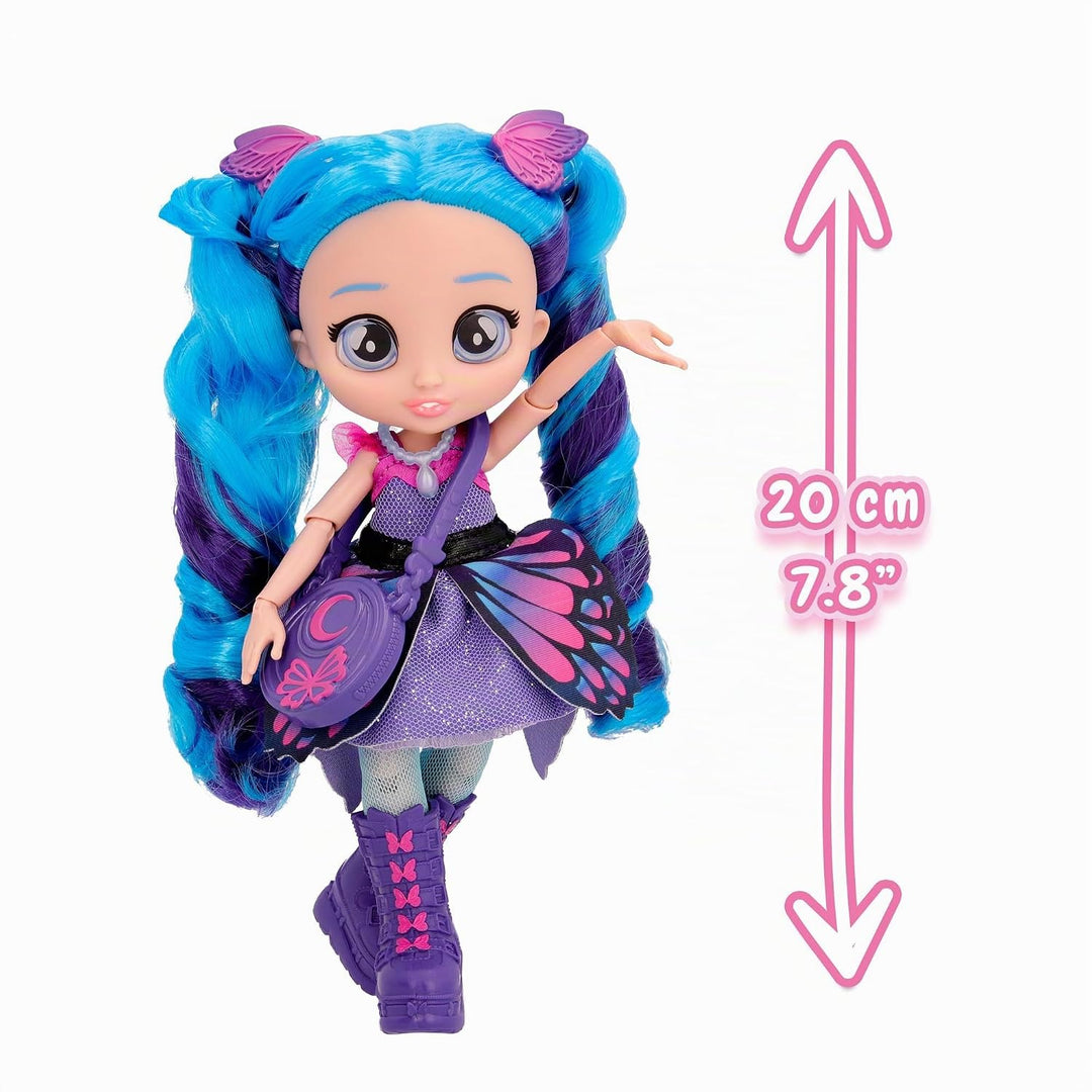 BFF by Cry Babies Shannon – Modepuppe zum Sammeln mit Langen Haaren, Stoffkleidung und 9 Accessoires
