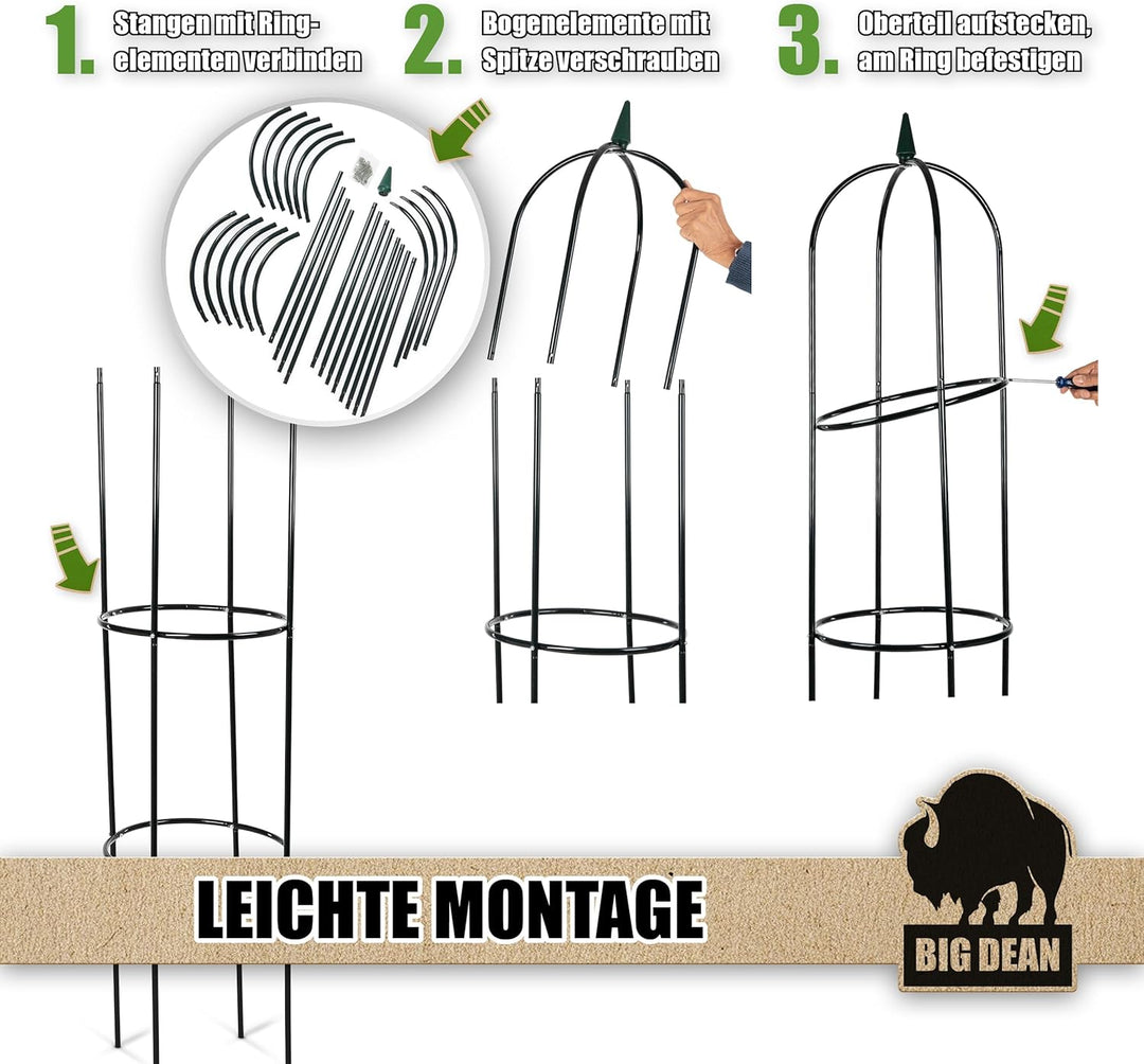 BigDean Rankgitter Metall Rosen Spalier 1,93 hohe Rankhilfe Garten