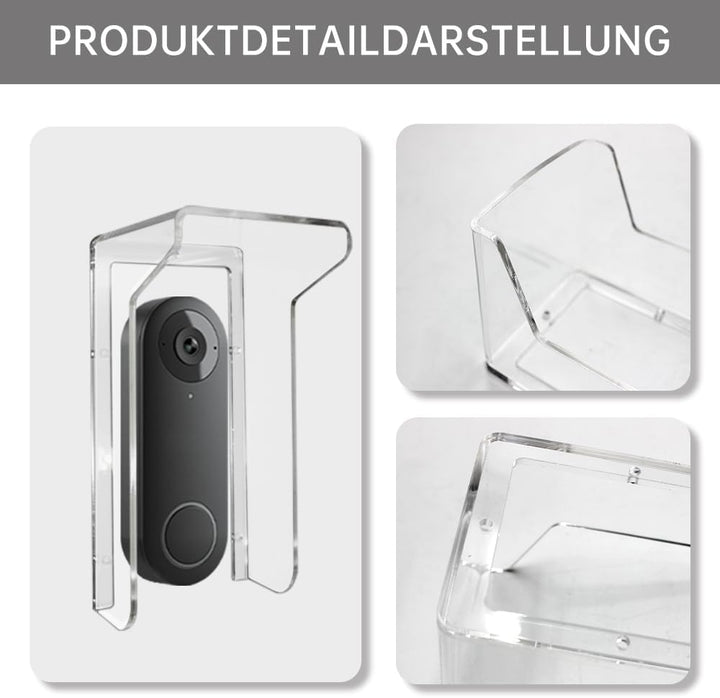 Regenschutz für türklingel,Acryl Transparenz Regenschutz türklingel Sonnen- und wasserbeständig，Geei