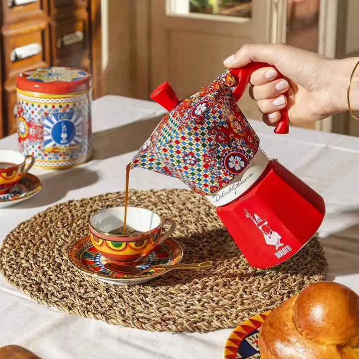 Cafetière italienne Bialetti Moka Express 0005327 3 Tasses D et G Rouge 通常 Mehrfarbig, 通常 Mehrfarbig