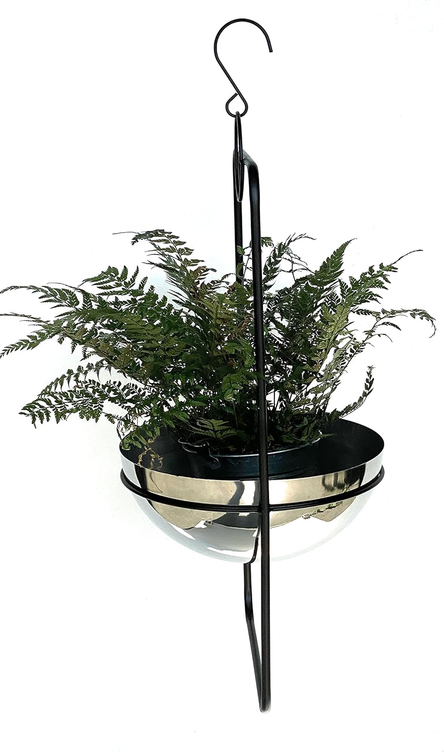 DanDiBo Blumenampel Innen Metall Wand Hängepflanzen 54 cm 96083 M mit Topf Silber Pflanzenhänger Blu