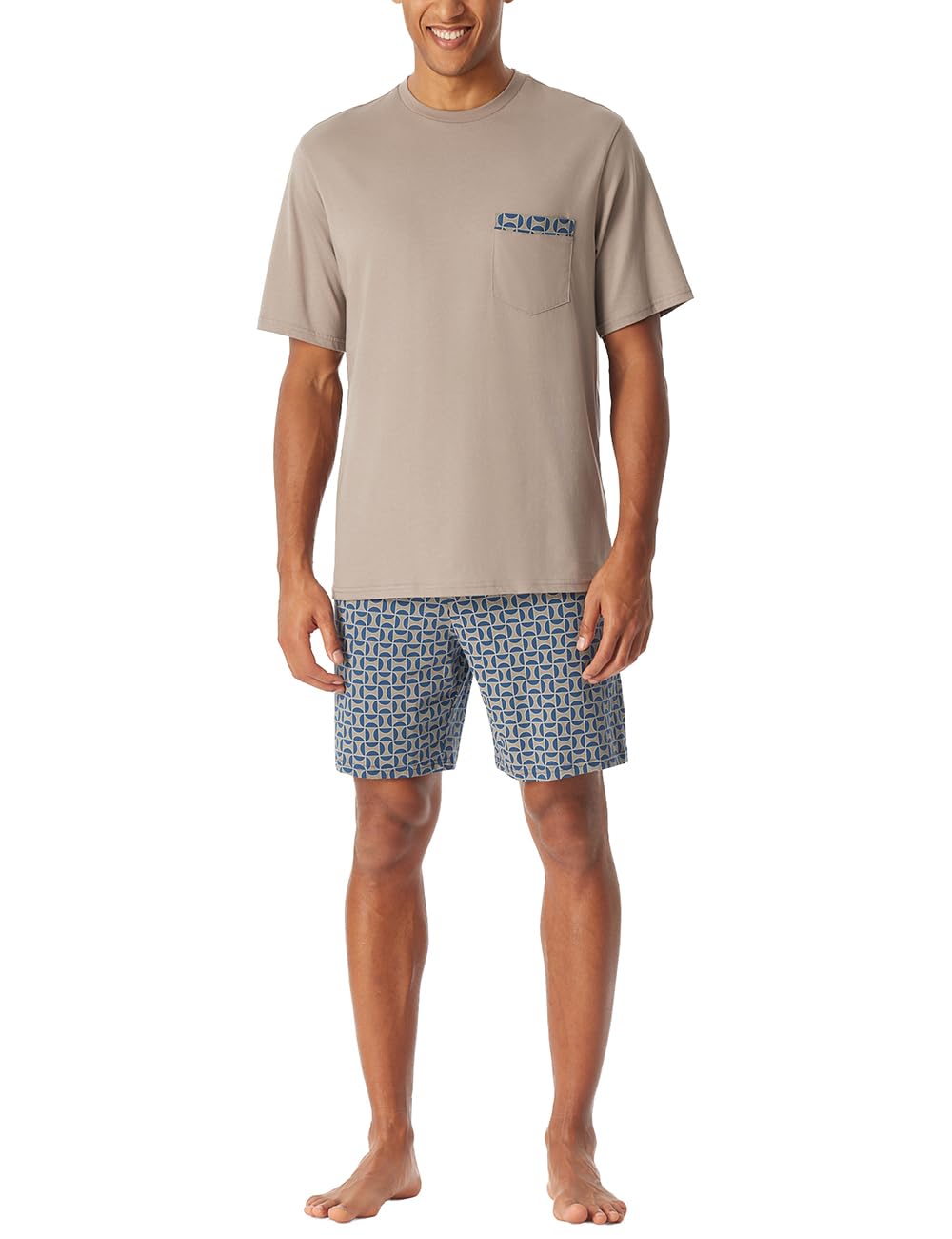 Schiesser Herren Boxershorts - Modern Bonded 62 Braungrau_180261, 62 Braungrau_180261