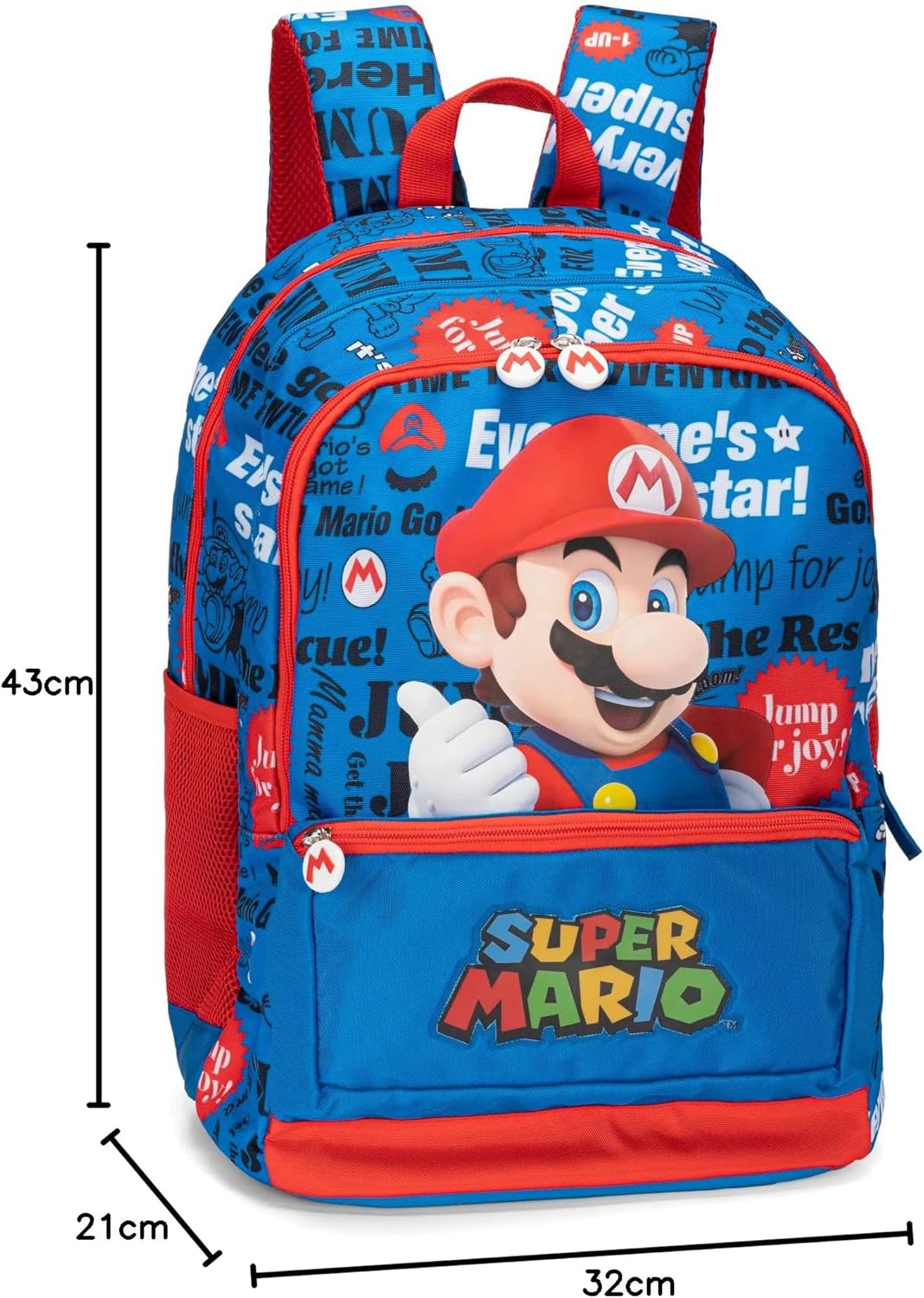 Franco Cosimo Panini Unisex Kinder Zaino Scuola Schulrucksack (1er Pack), Blau