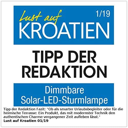 Lunartec Sturmlaterne Solar: Dimmbare High-Power Solar-LED-Sturmlampe, 200 lm, 3 W, silbern (Solar L