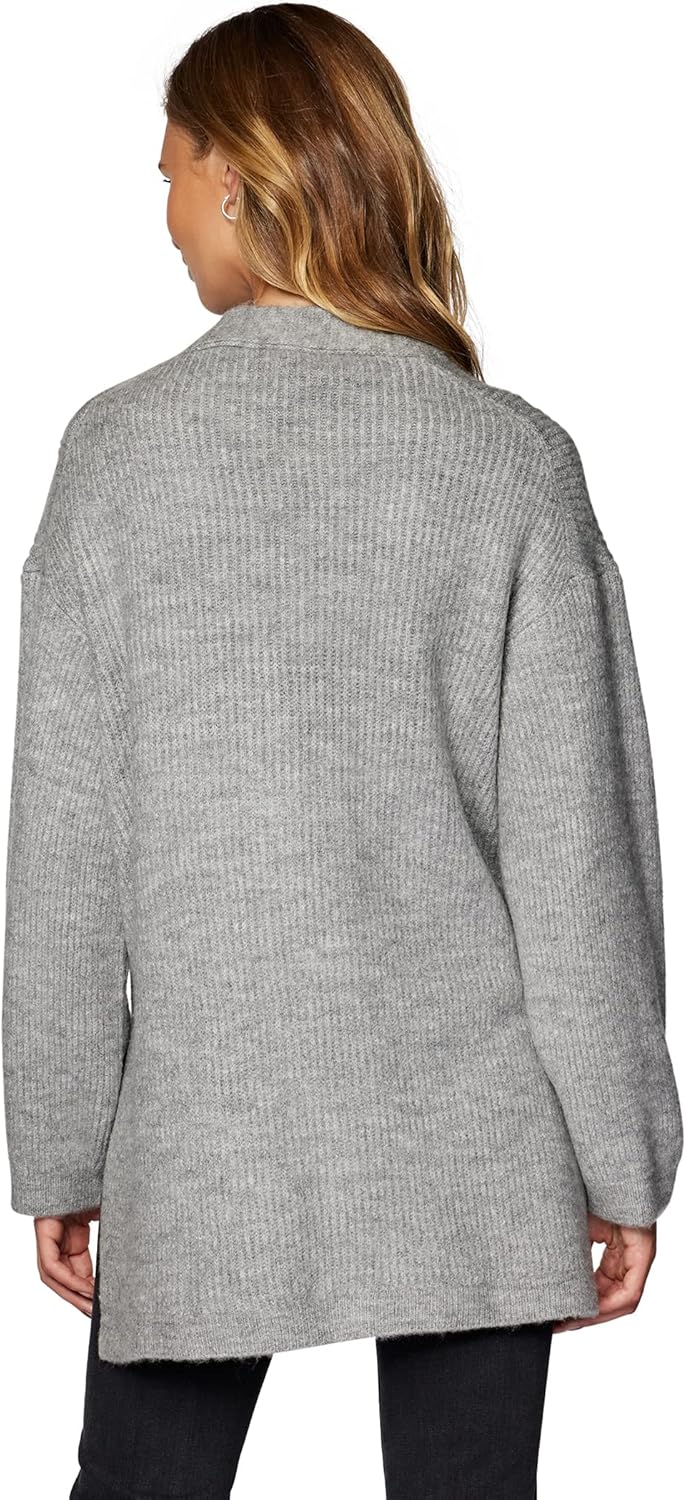 Mavi Damen Strickjacke POCKET CARDIGAN, Mid Grey Melange