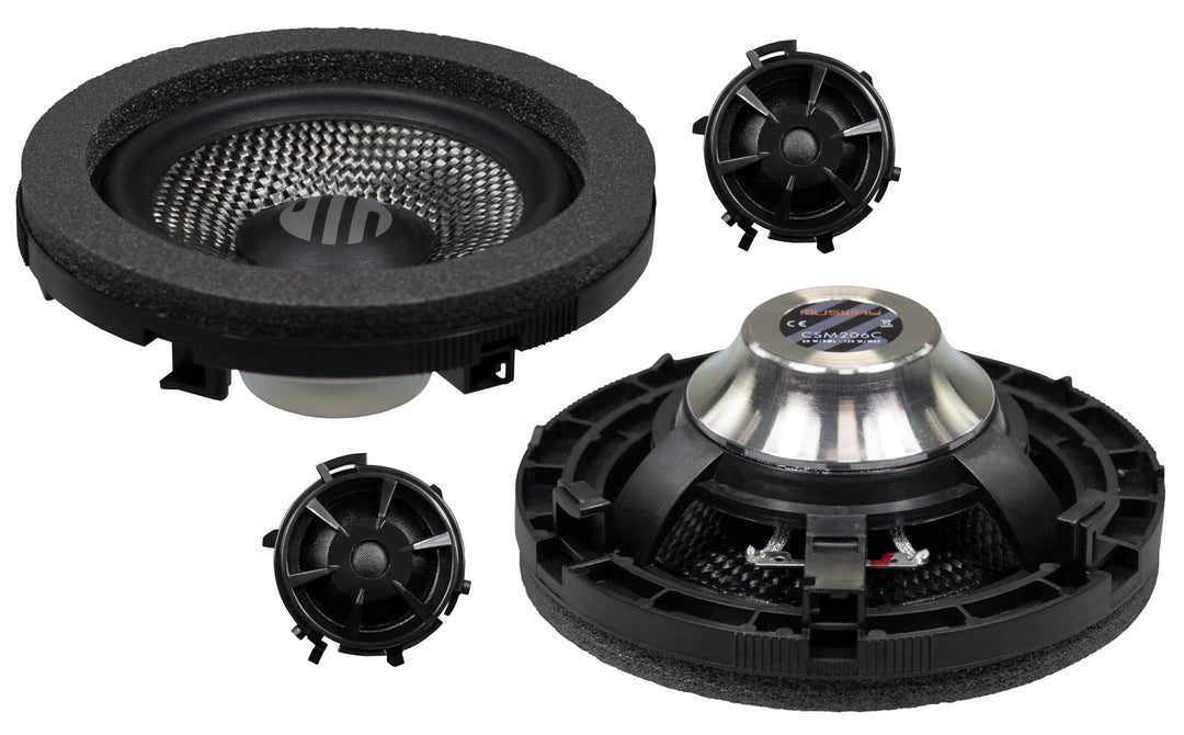 Musway CSM206C - 10cm 2-Wege Komponenten -System kompatibel mit Mercedes Benz C-Klasse (W206) | 1 Pa