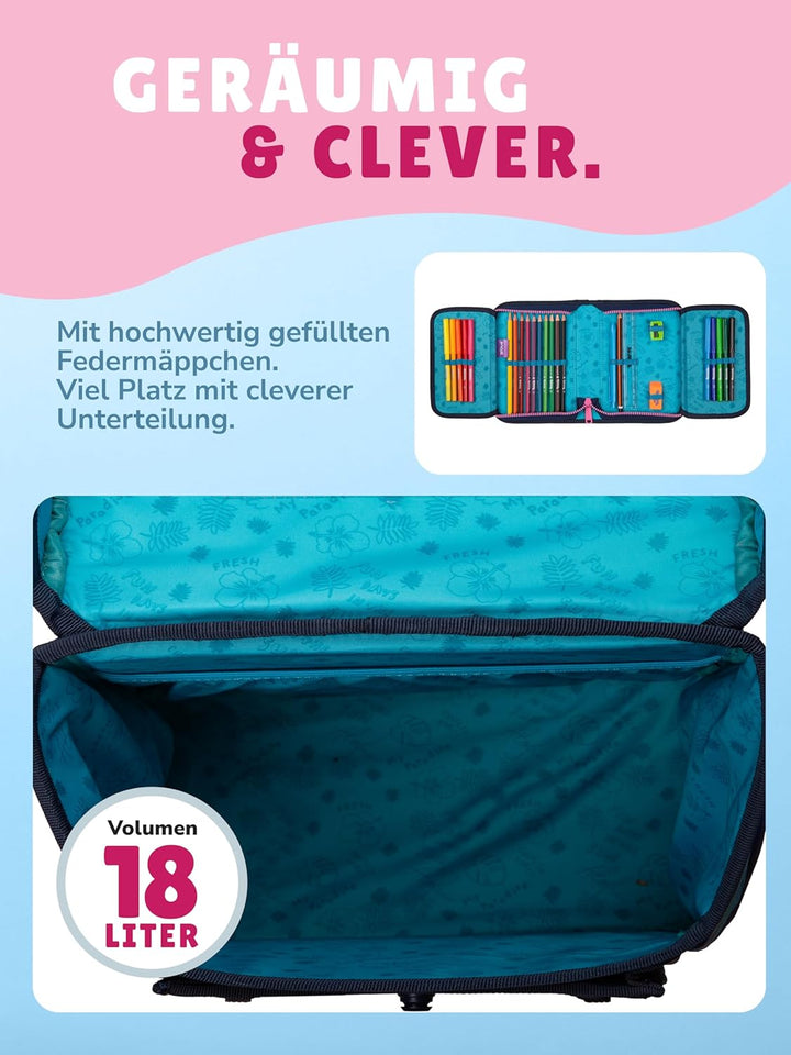 Familando McNeill Mädchen Schulranzen 1. Klasse · Disney Lilo & Stitch · ergonomischer Tornister · S