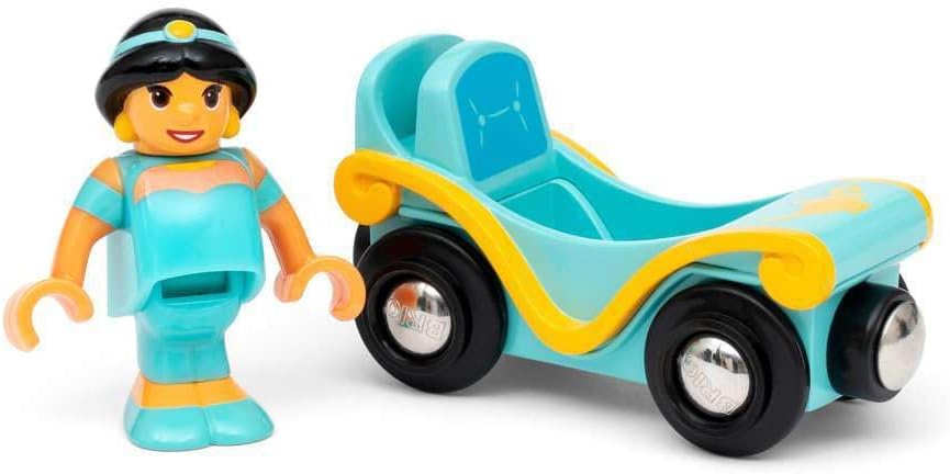 BRIO Disney Princess 33359 Jasmin mit Waggon - Ergänzung Holzeisenbahn - Empfohlen ab 3 Jahren