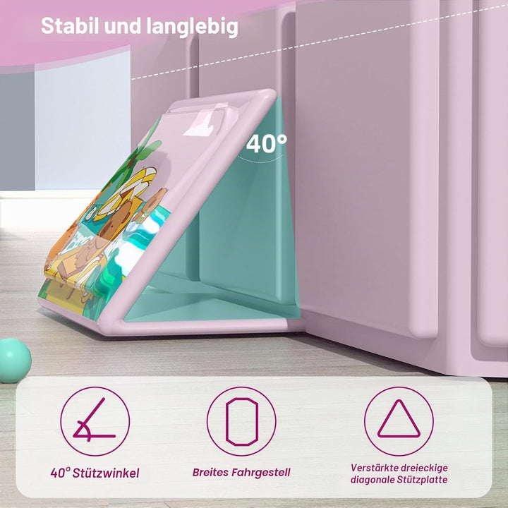 Tragbare faltbare Babybadewanne, 75 x 45 x 24 cm (L x B x H), geeignet für 0-6 Jahre, Rosa/Mintgrün