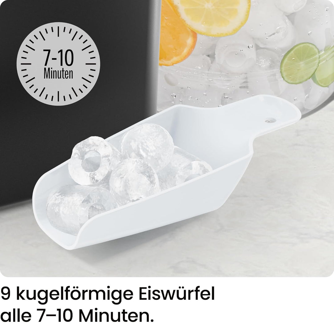 Chefman | Iceman Dual-Size Eiswürfelmaschine - Tragbare Eismaschine, grosse und kleine Eismaschine m