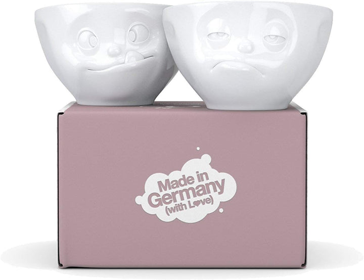 FIFTYEIGHT PRODUCTS / Tassen / Kleine Schälchen Set Nr. 3 „Lecker & Verpennt“ (Porzellan, 200 ml, we