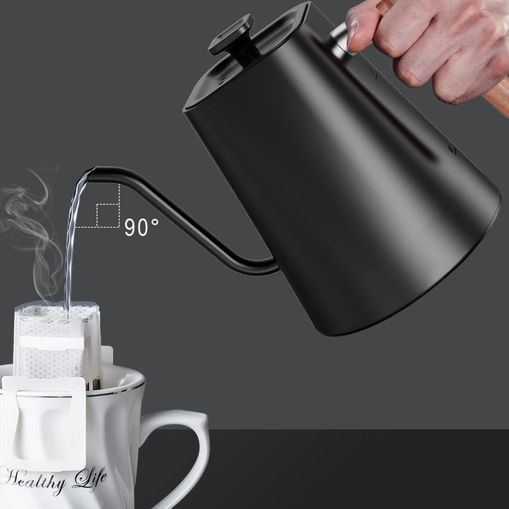 Elektrischer Schwanenhals Wasserkocher Kaffee- und Teekanne, Edelstahl Temperaturregelung Wasserkoch