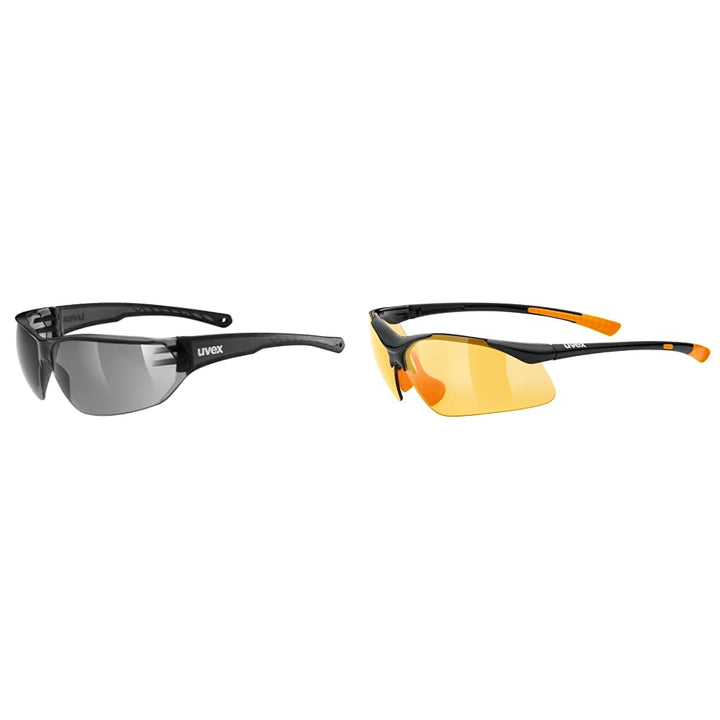 uvex Unisex – Erwachsene, sportstyle 223 Sportbrille Schwarz-Orange (black-orange) Einheitsgrösse Sp