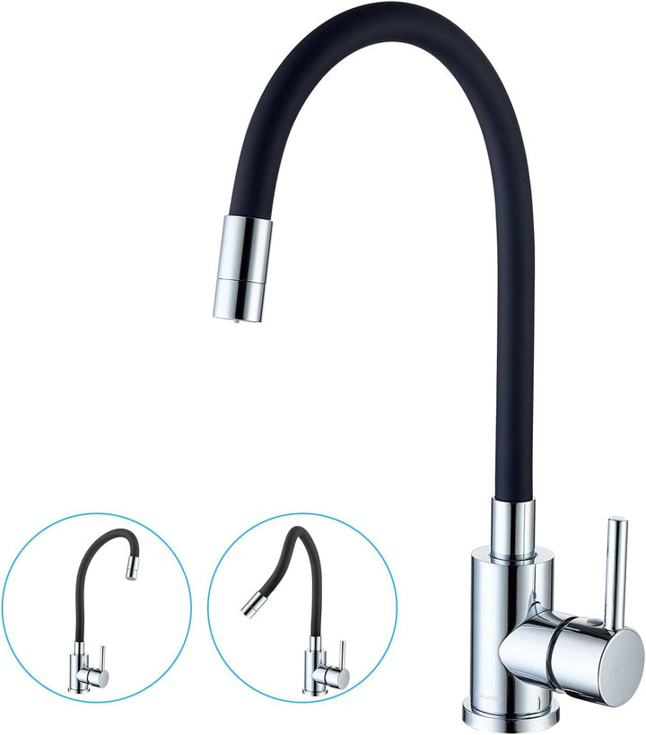 Wasserhahn Küche Mit 2 Wasserstrahlarten,LakeBayMZC Küchenarmatur Mit Flexibler Auslauf,360° drehbar