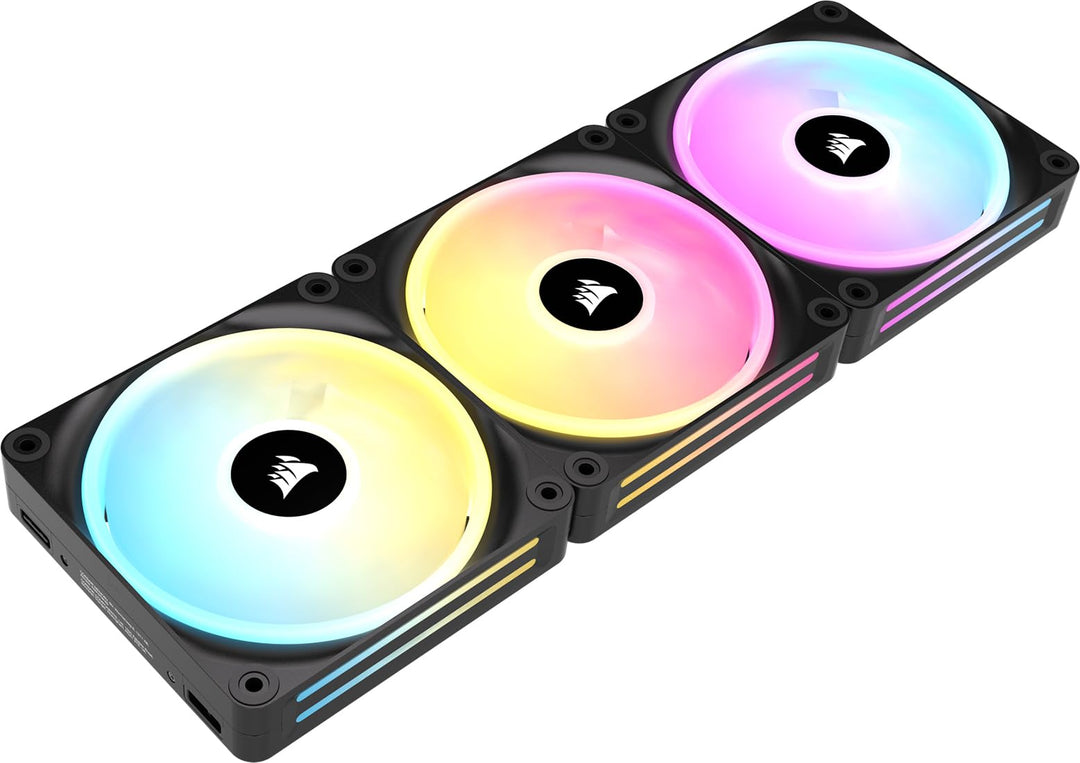 Corsair iCUE LINK QX120 RGB 120mm Magnetic Dome RGB Fans - Dreifach-Lüfter-Starter-Kit mit iCUE LINK