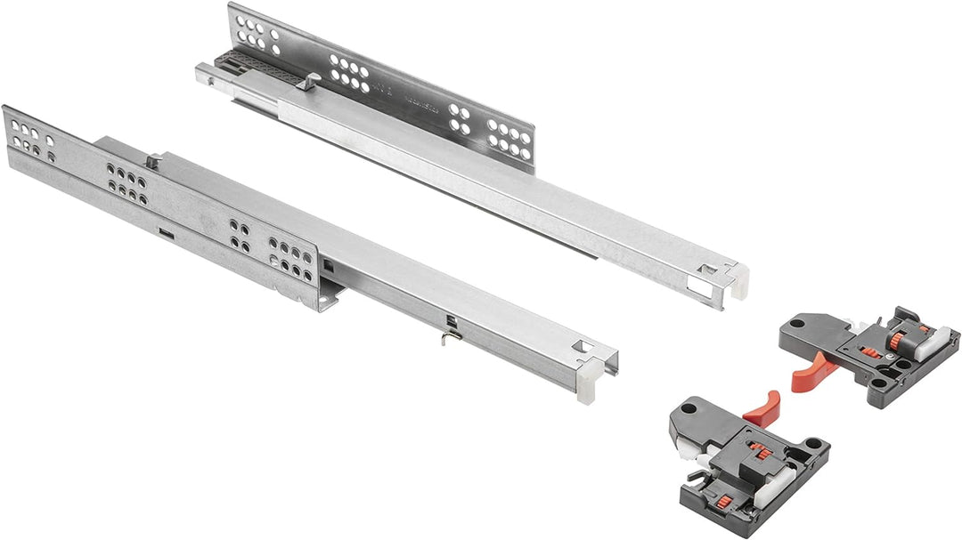 GTV Unterflurführung Schubladenschienen Vollauszüge Schubladenauszüge - 550 mm - Soft-Close Schienen