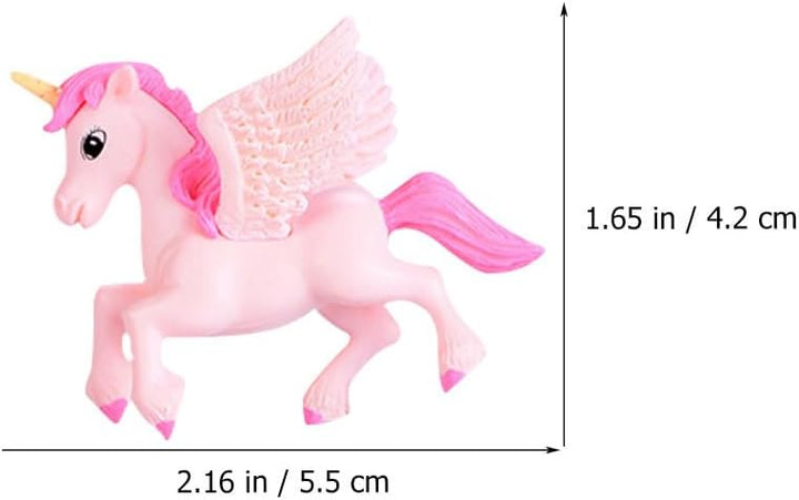 jojofuny 6st Pegasus-Einhorn Harz Mini Kleine Einhorn-skulptur Einhorn-Party Begünstigt Einhorn Kuch