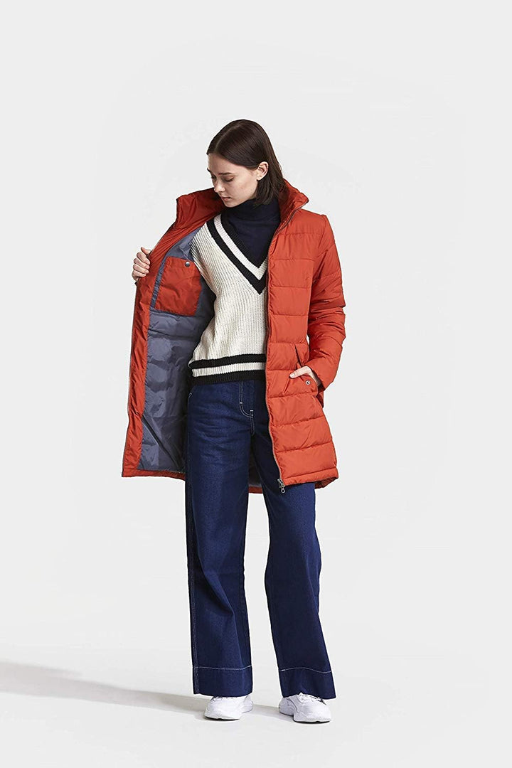 Didriksons 1913 Damen Steppjacke Hildur mit hohem Kragen Ember red, 40