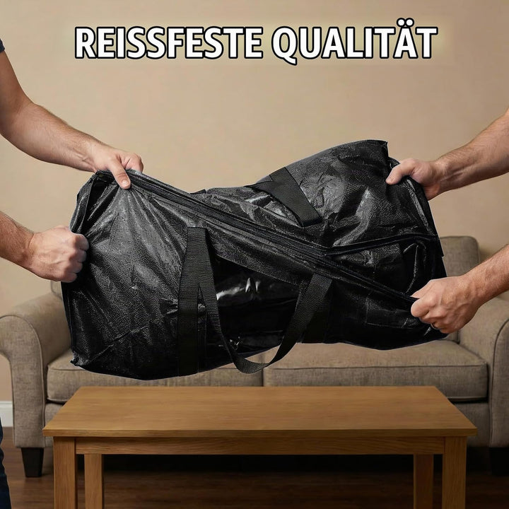 TAILI Extra Grosse Umzugstasche, 4 PCS Aufbewahrungstaschen mit Reissverschluss, Robuste Schwarz gro