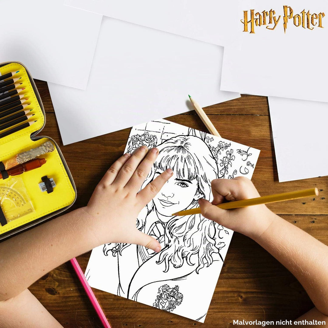 Harry Potter Federmäppchen, Kollektion von Schule Zubehör, Polyester Etui, 1 Stück Federpenal, 2-Fac