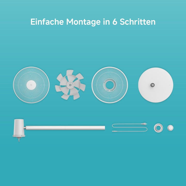 Xiaomi Mi Smart Standing Fan 2 Tisch- Standventilator mit optionaler iOS/Android Mi Home Appanbindun